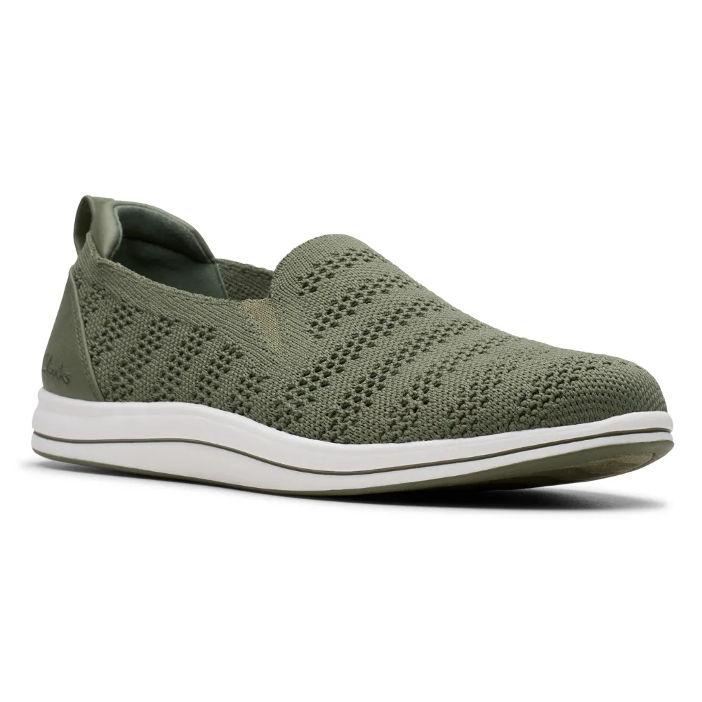 Clarks Breezey Izzy Olive Slip-On Shoe (Women's)