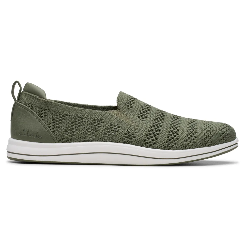Clarks Breezey Izzy Olive Slip-On Shoe (Women's)