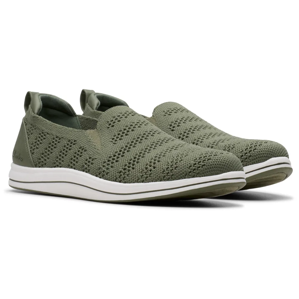 Clarks Breezey Izzy Olive Slip-On Shoe (Women's)