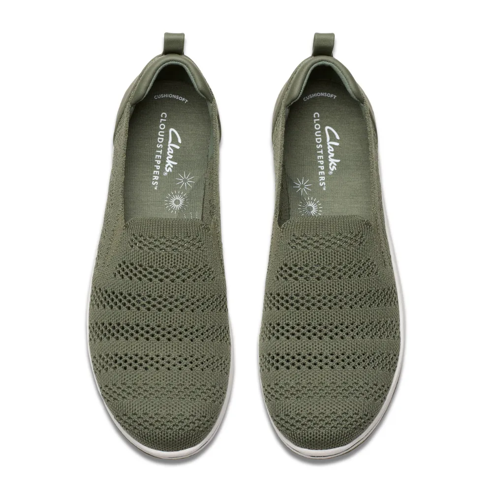 Clarks Breezey Izzy Olive Slip-On Shoe (Women's)