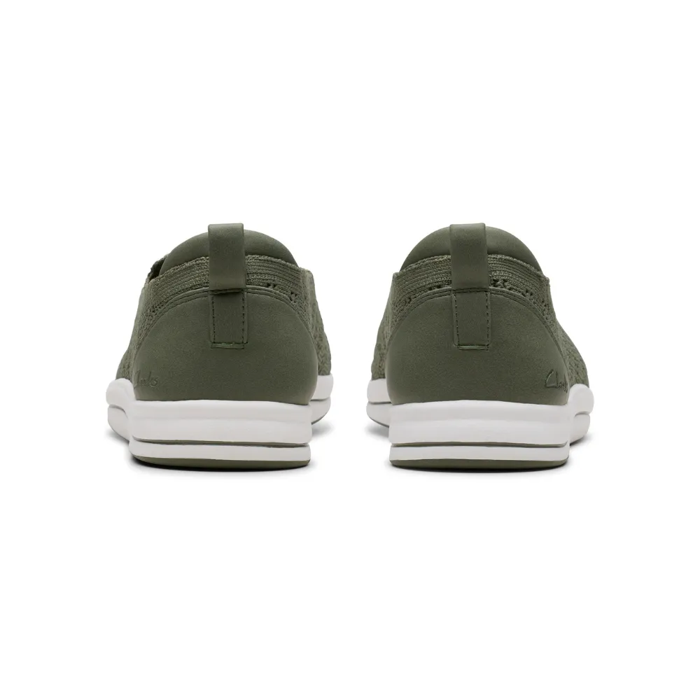 Clarks Breezey Izzy Olive Slip-On Shoe (Women's)