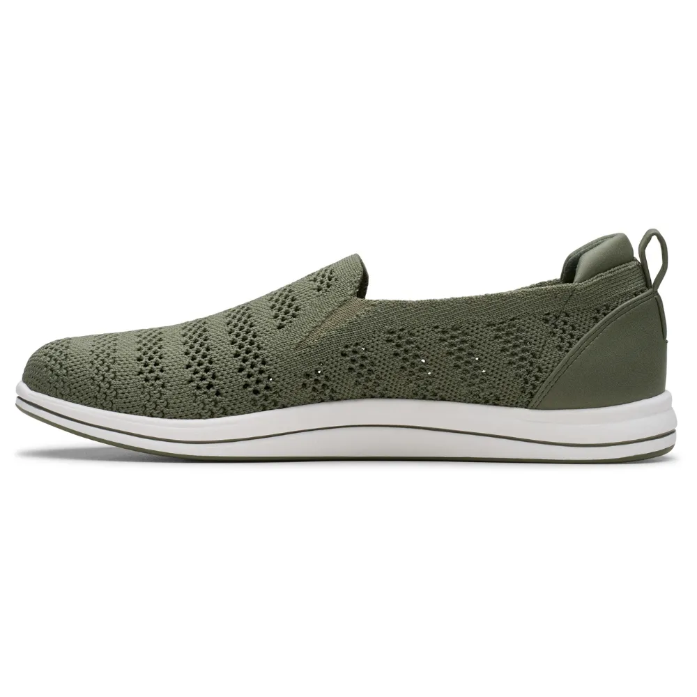 Clarks Breezey Izzy Olive Slip-On Shoe (Women's)