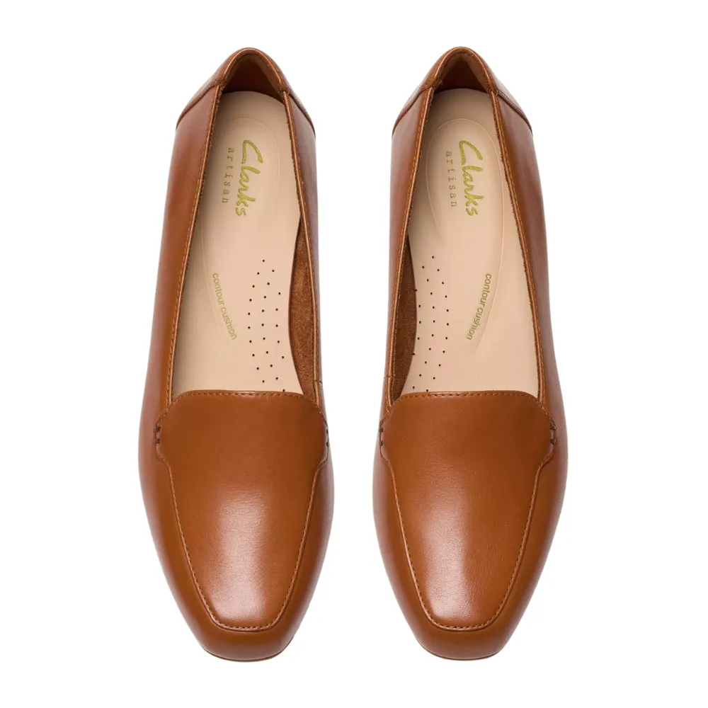 Clarks Krystine Lily Tan Leather Loafer (Women's)