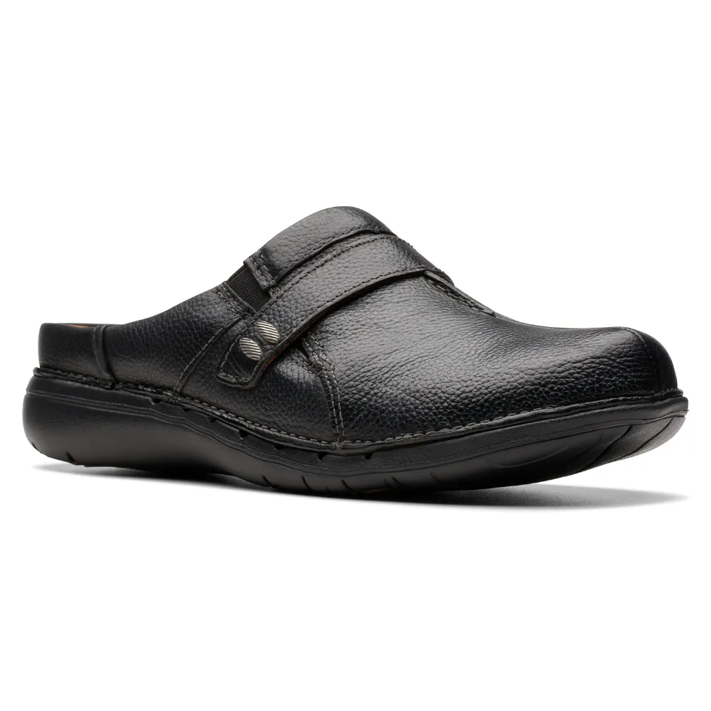 Clarks Un Loop Ease Black Leather Clog (Women's)