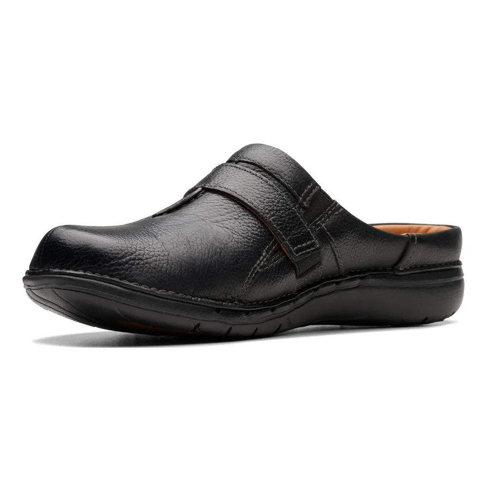 Clarks Un Loop Ease Black Leather Clog (Women's)