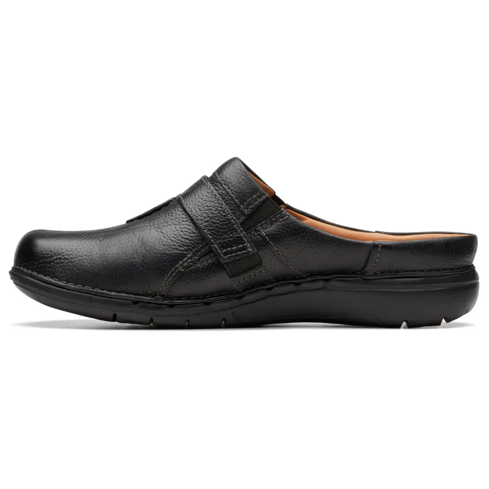Clarks Un Loop Ease Black Leather Clog (Women's)