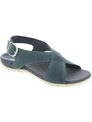 Coastal Womens Leather Ankle Slingback Sandals