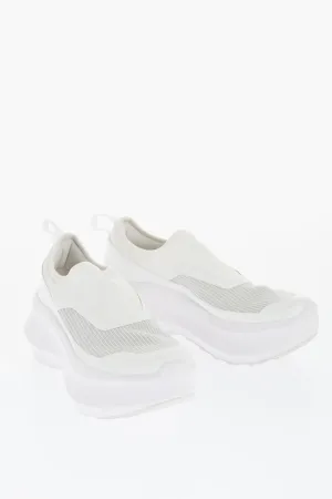 Comme Des Garons Salomon Solid Color Slip On Sneakers With Platform 7Cm