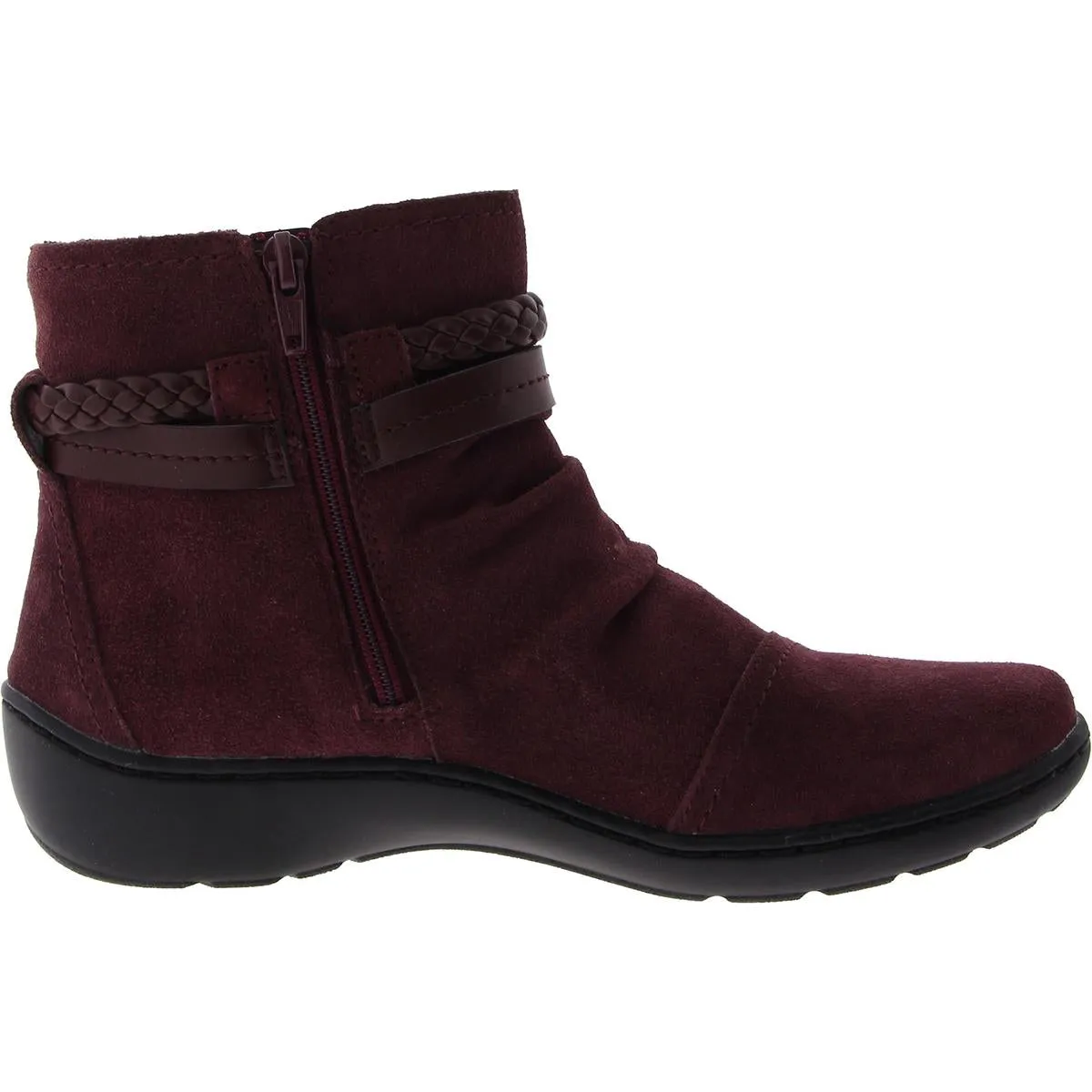 CORA BRAIDBOOT Womens Suede Comfy Ankle Boots