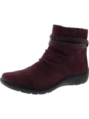 CORA BRAIDBOOT Womens Suede Comfy Ankle Boots