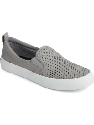 Crest Womens Leather Perforated Flats