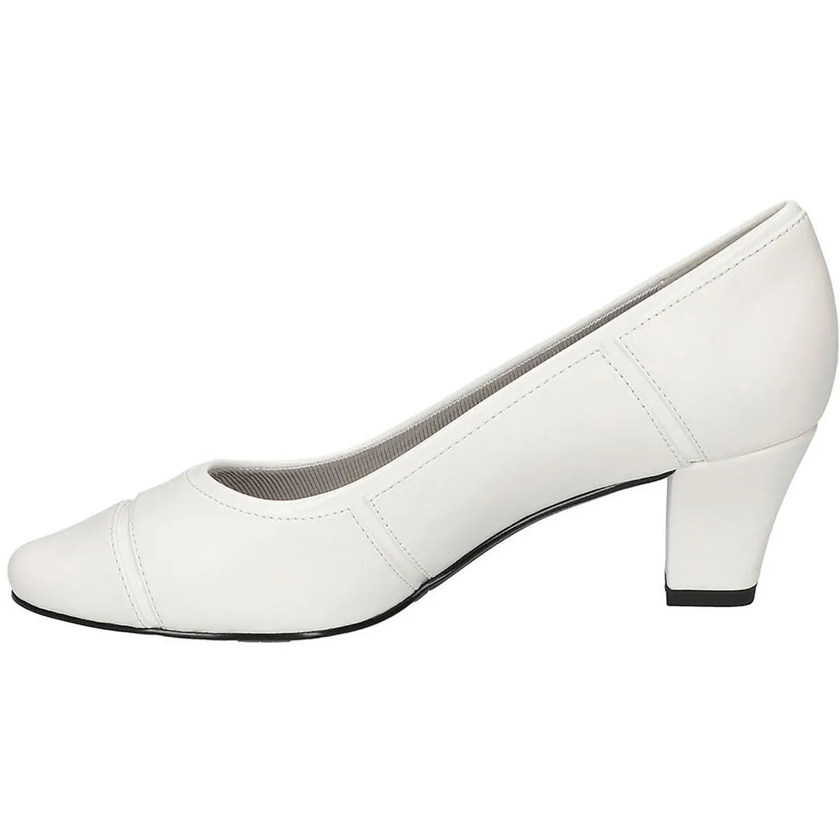 Datia Womens Faux Leather Slip on Pumps
