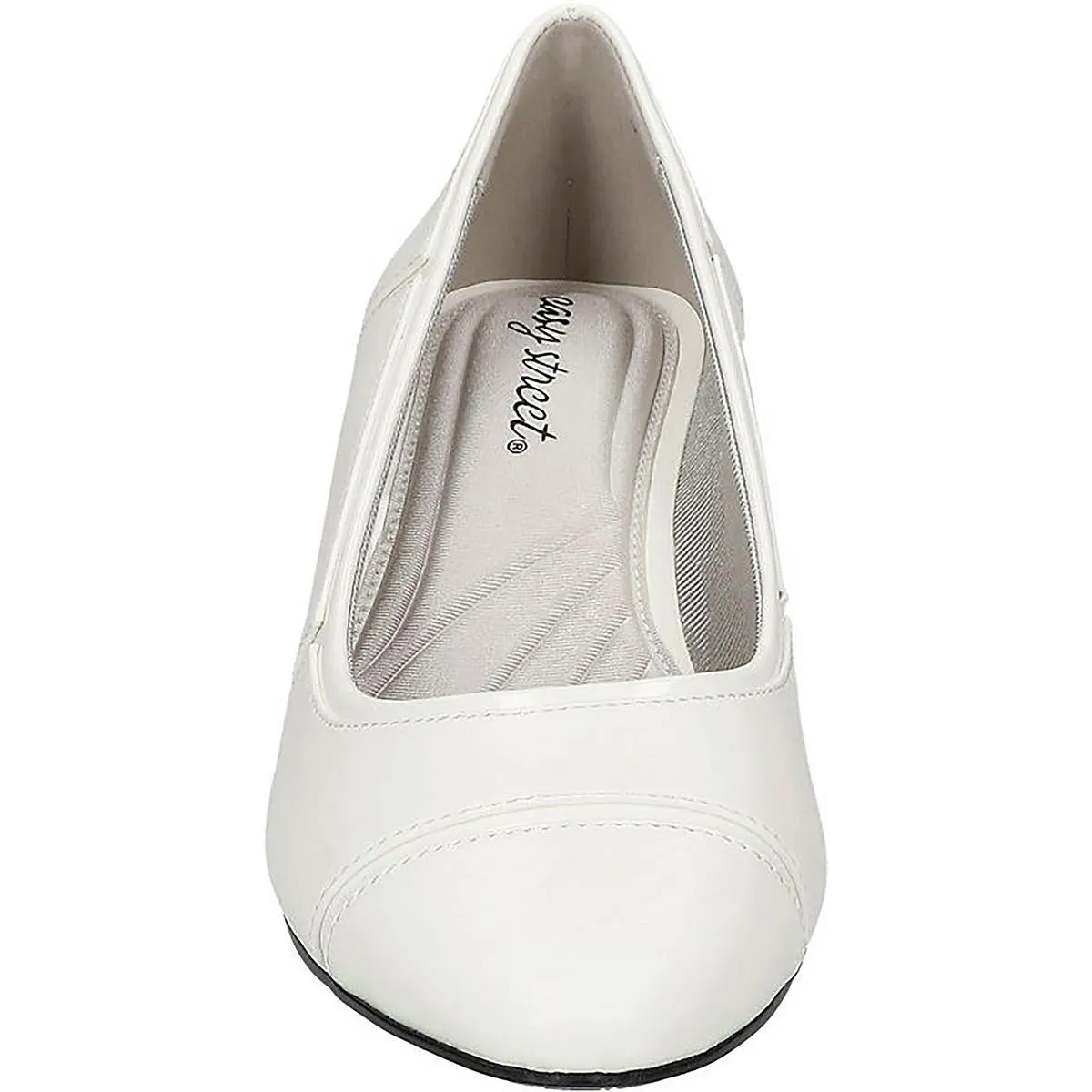 Datia Womens Faux Leather Slip on Pumps