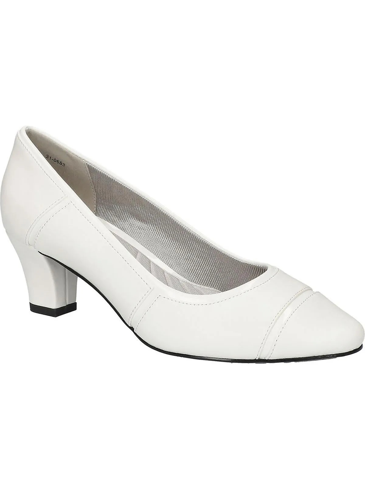 Datia Womens Faux Leather Slip on Pumps