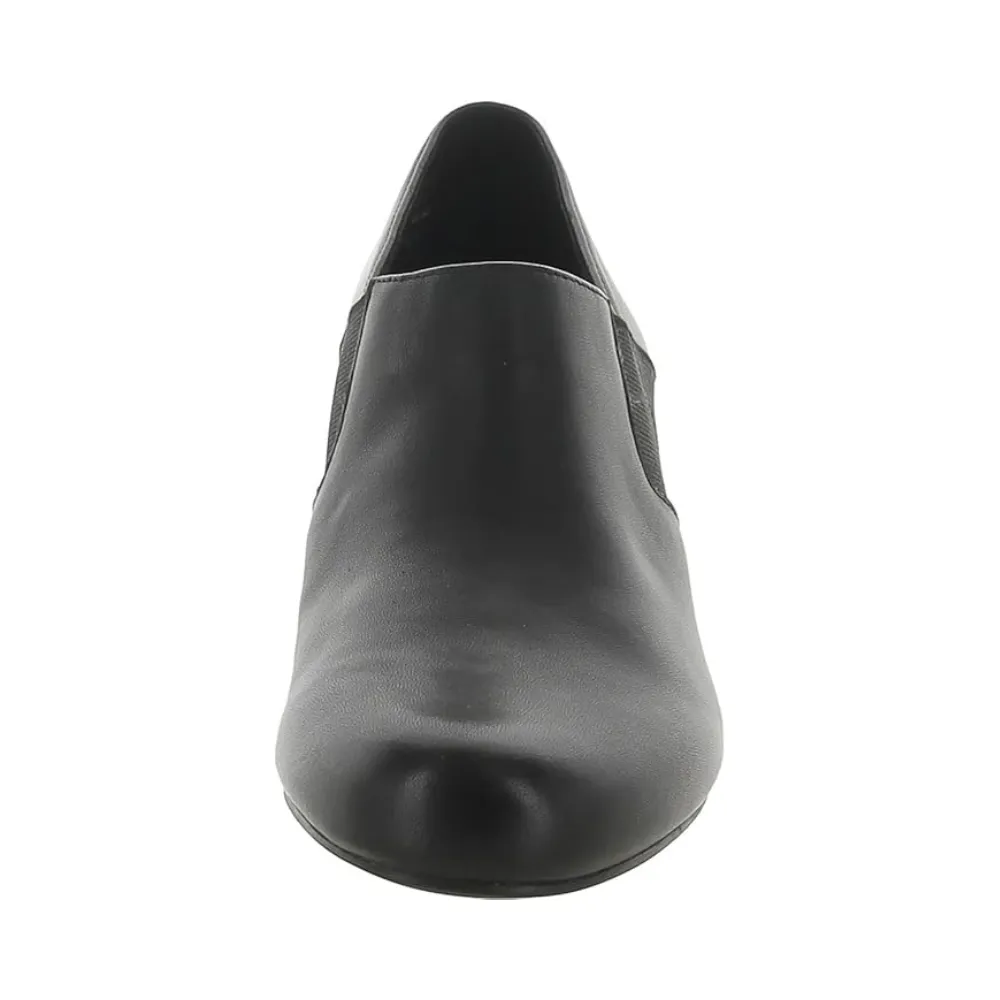 David Tate Tavi Black Leather Slip-On Booties (Women's)