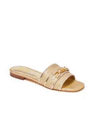Dayna Sandal In Gold Metallic