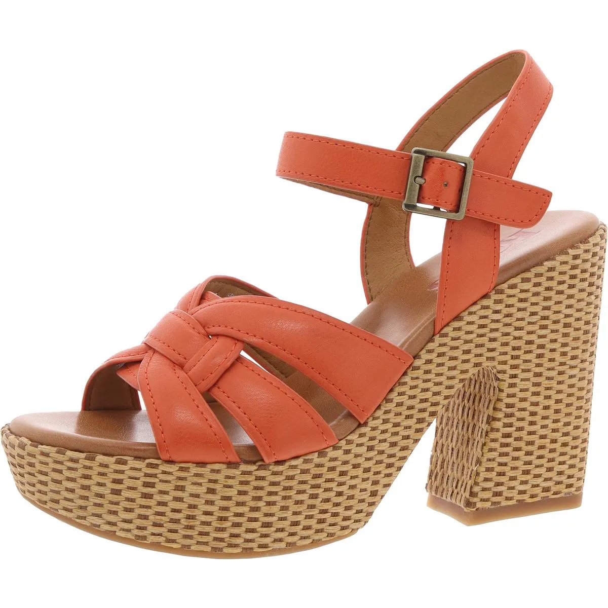 DEE Womens Buckle Block Heels