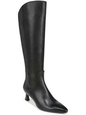 Deesha Womens Solid Pointed Toe Knee-High Boots