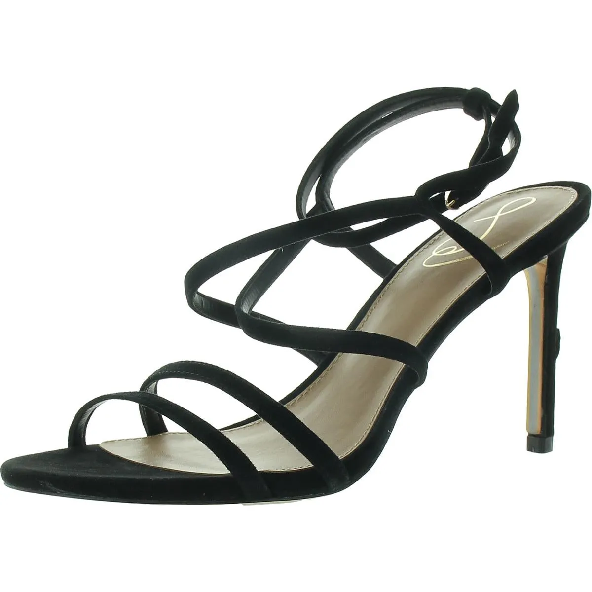 DELANIE Womens Faux Leather Open Toe Pumps