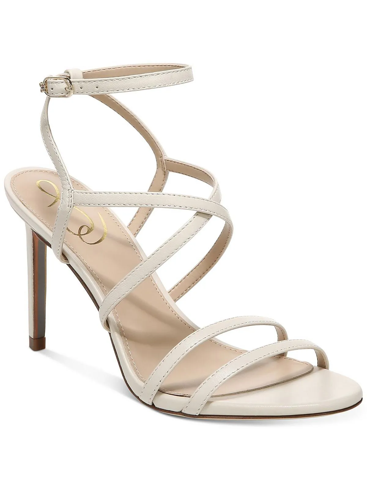 DELANIE Womens Faux Leather Open Toe Pumps