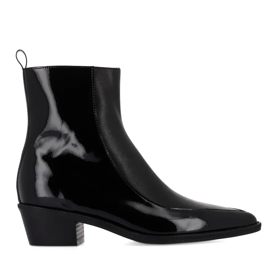 DENTAN - BLACK BLACK PATENT LEATHER