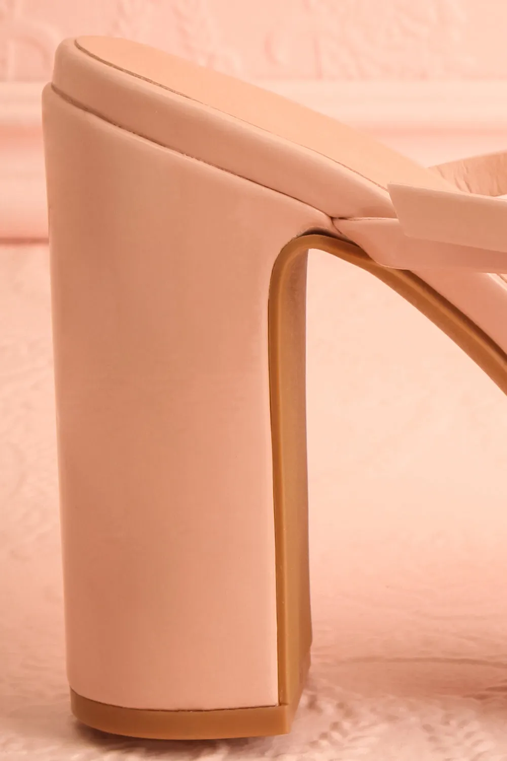 Dermale | Beige High Heel Sandals