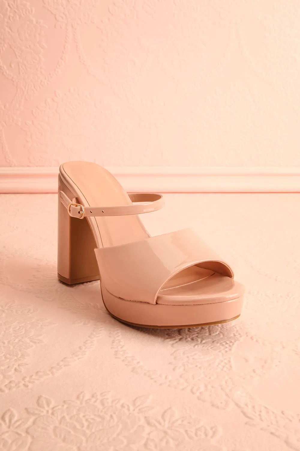Dermale | Beige High Heel Sandals