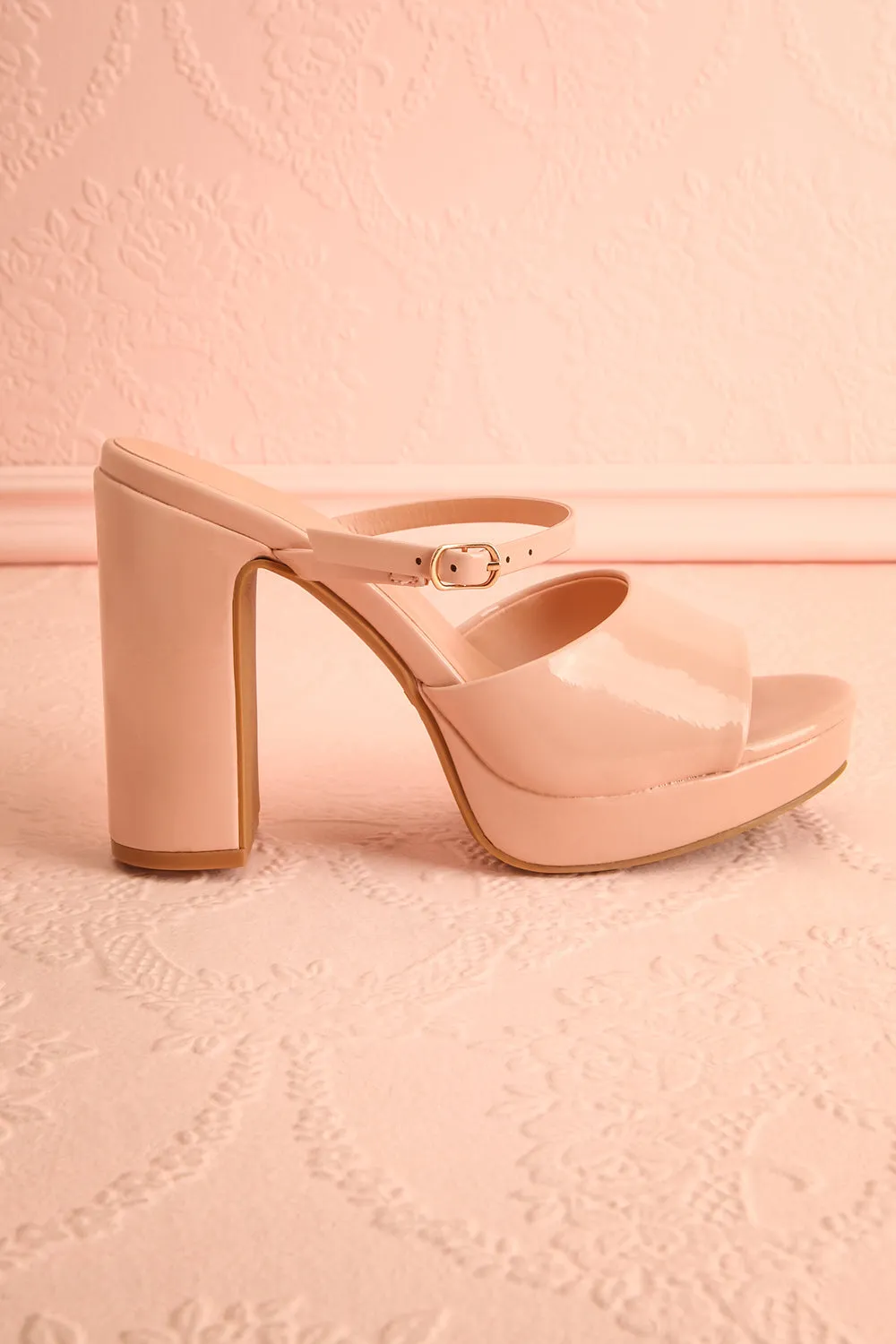 Dermale | Beige High Heel Sandals