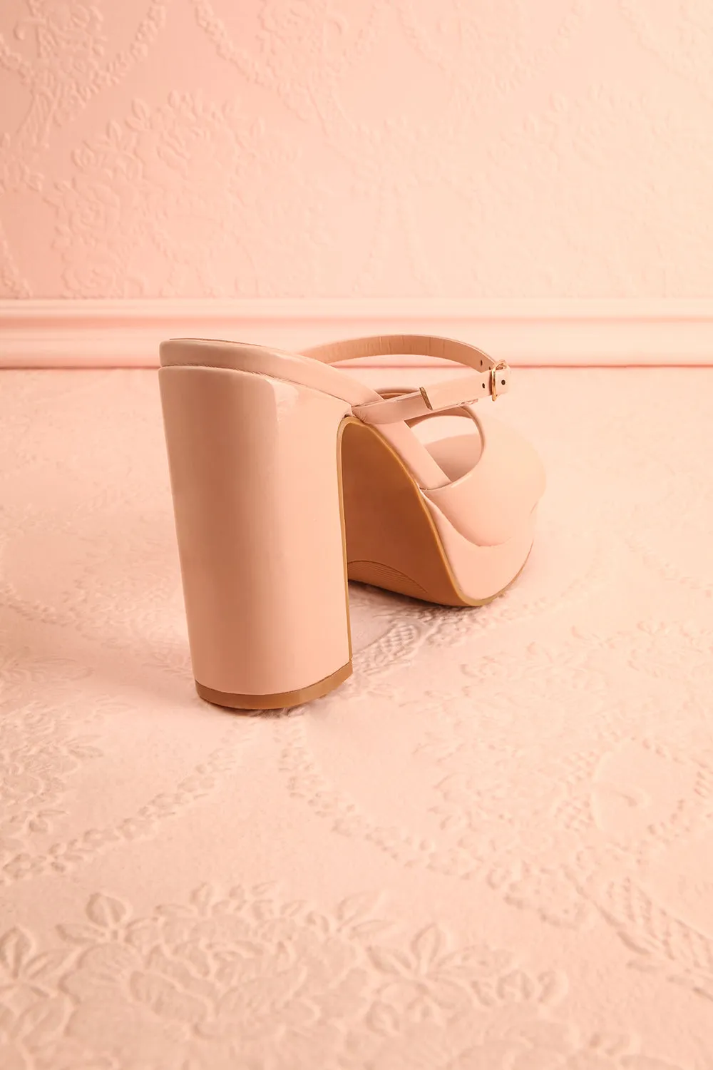 Dermale | Beige High Heel Sandals