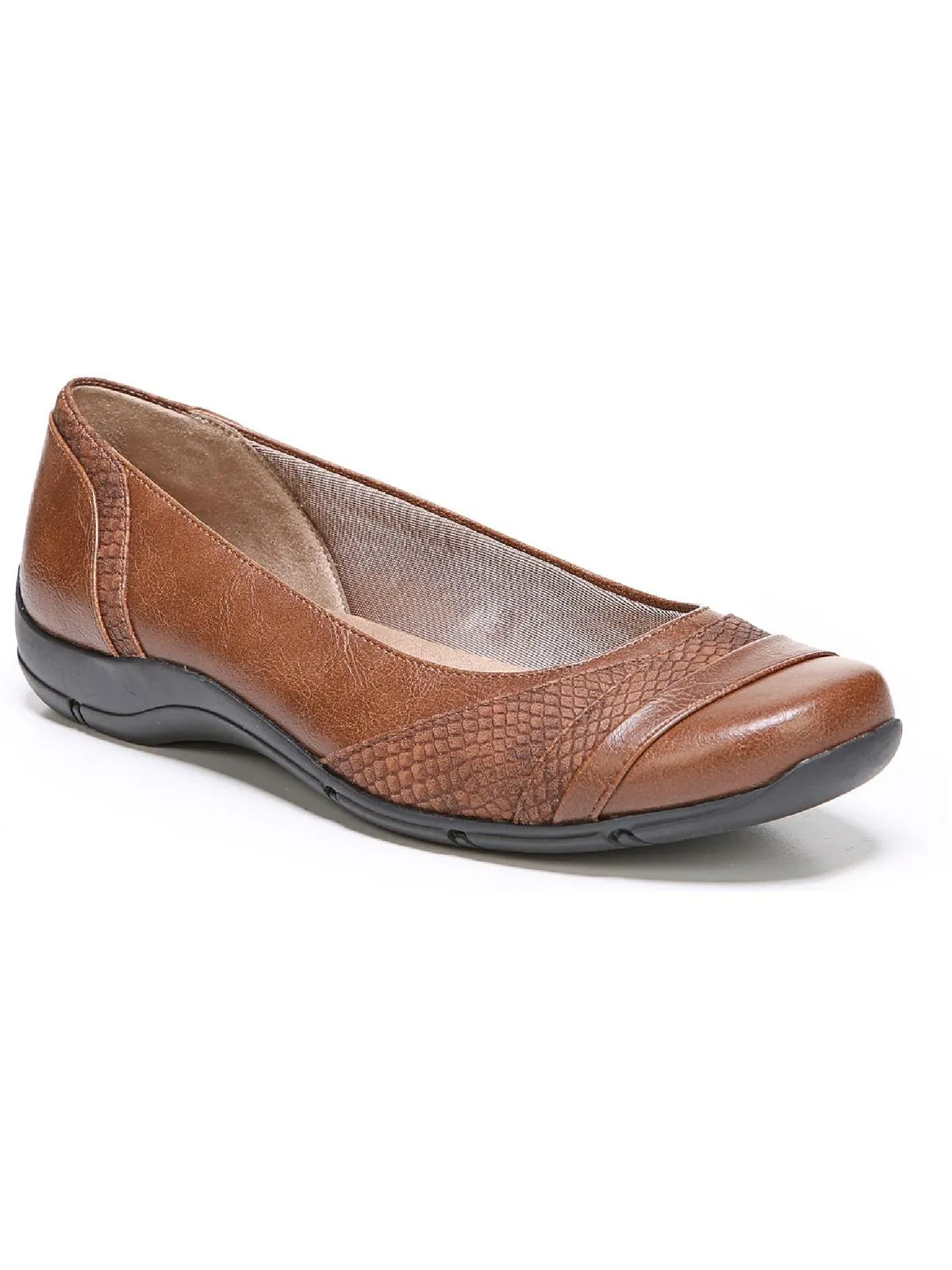Dig Womens Faux Leather Slip On Flats