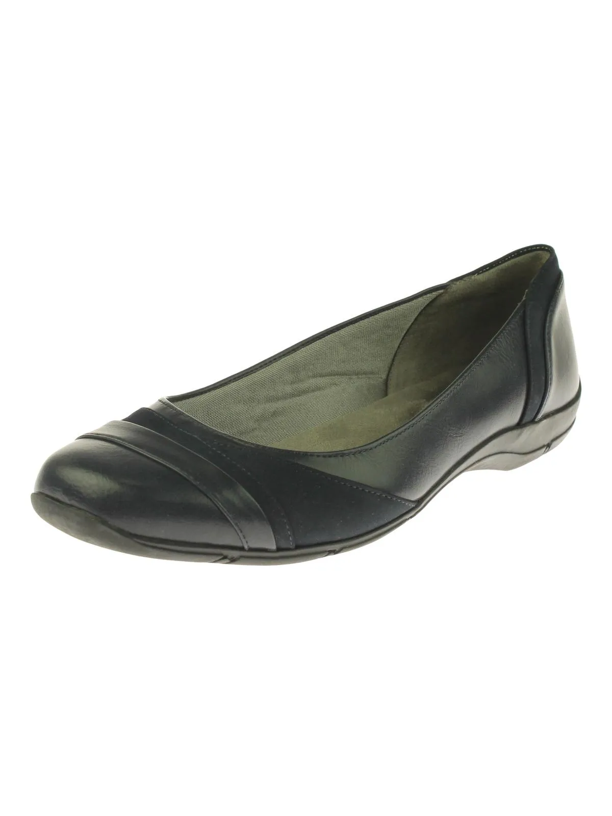 Dig Womens Faux Leather Slip On Flats