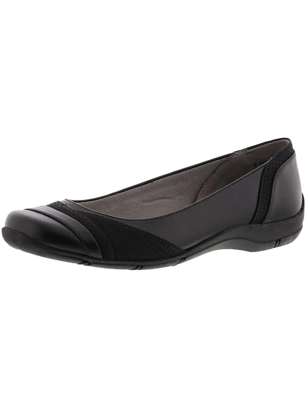 Dig Womens Faux Leather Slip On Flats
