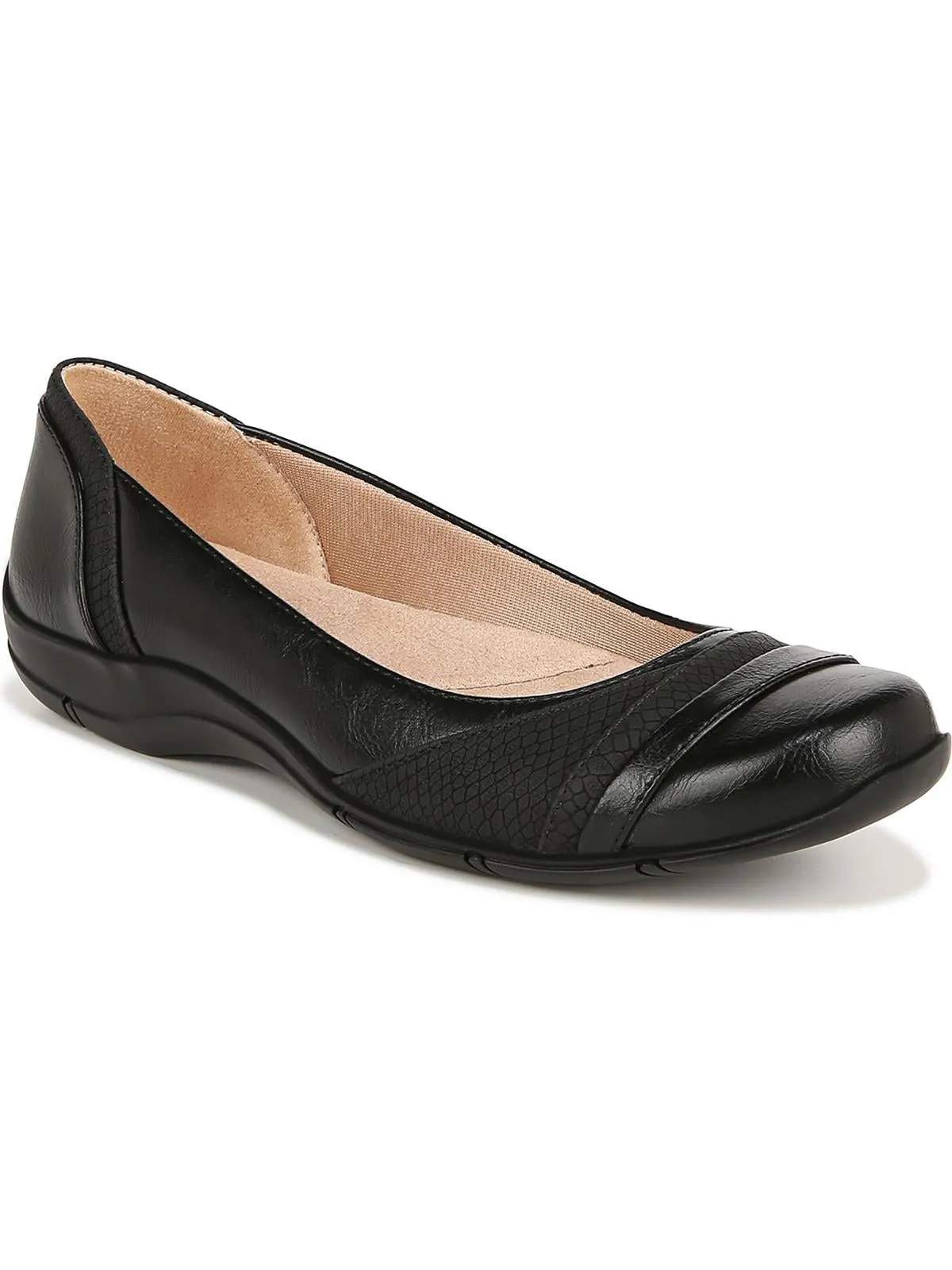 Dig Womens Faux Leather Slip On Flats
