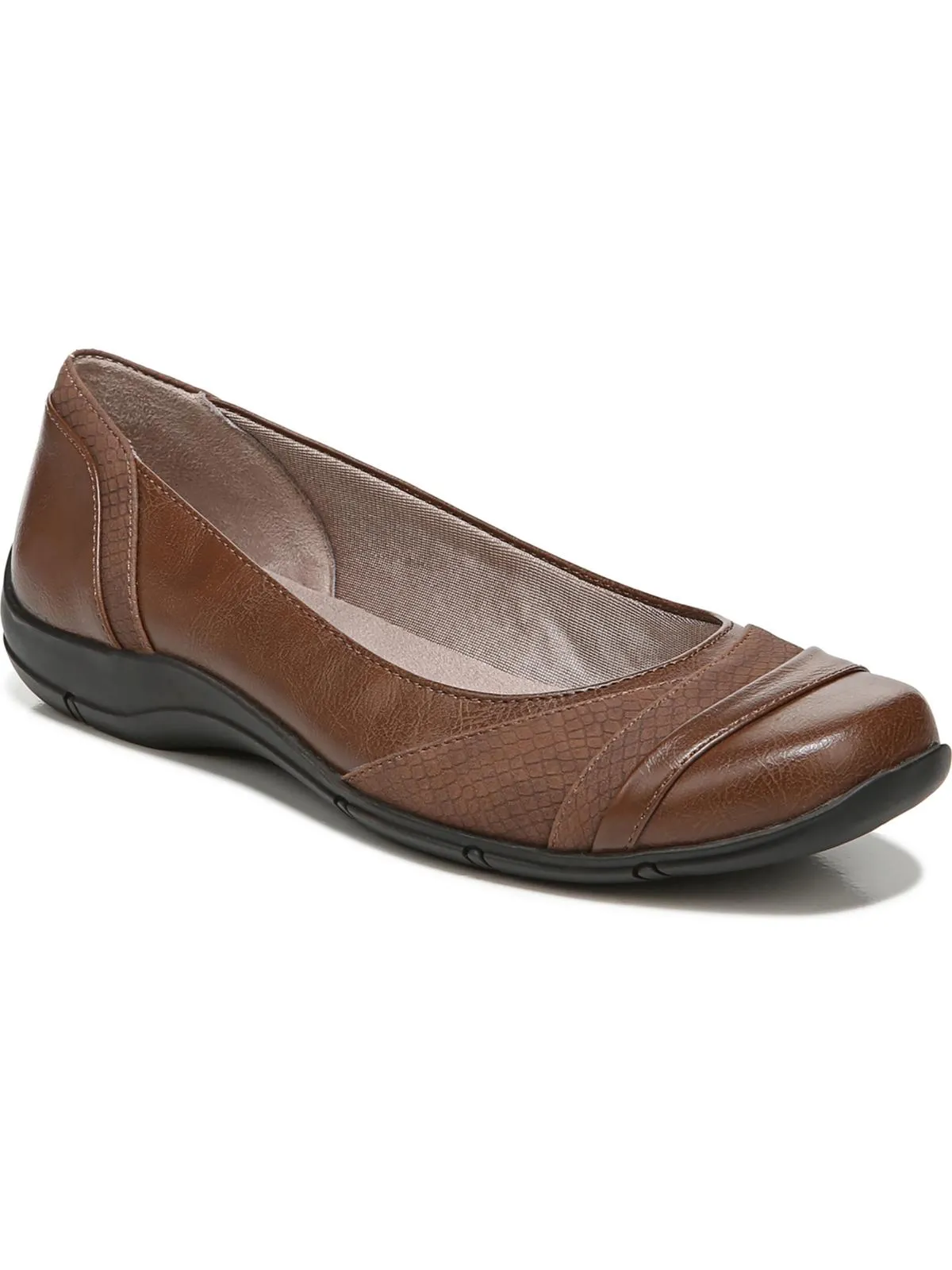 Dig Womens Faux Leather Slip On Flats