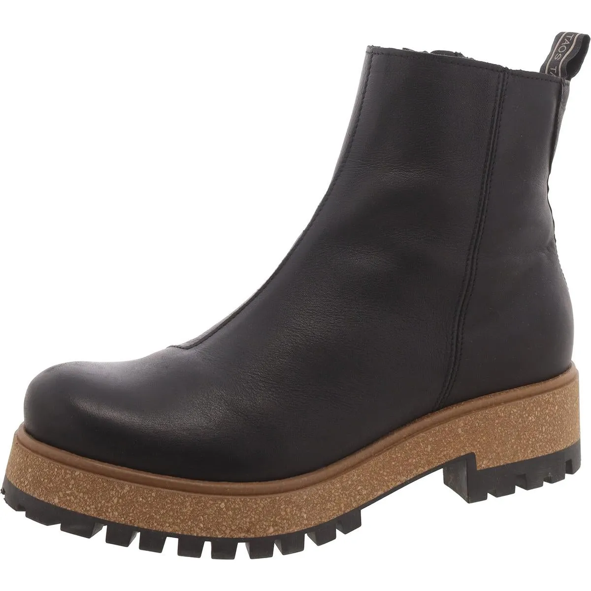 Downtown Womens Leather Lug Sole Ankle Boots