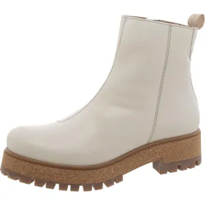 Downtown Womens Leather Lug Sole Ankle Boots