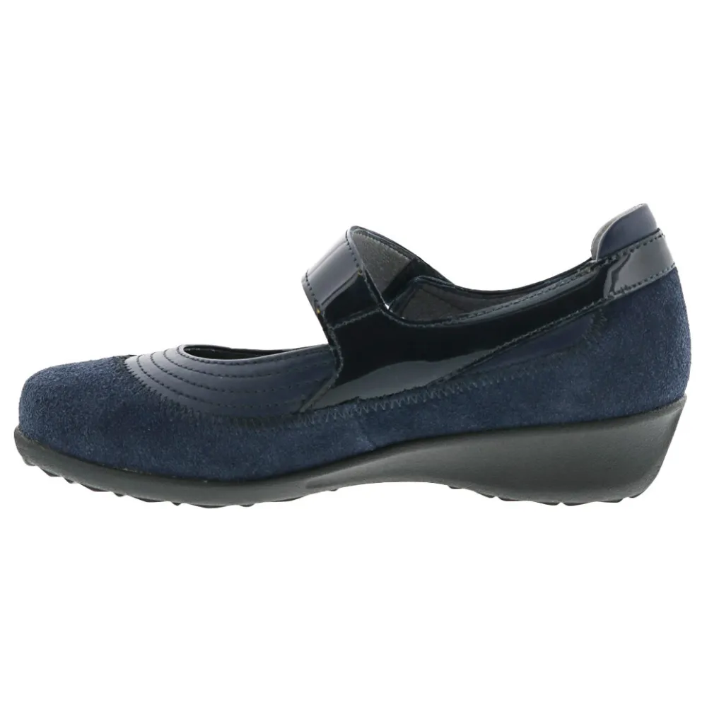 Drew Genoa Navy Suede Combo Mary Jane (Women's)