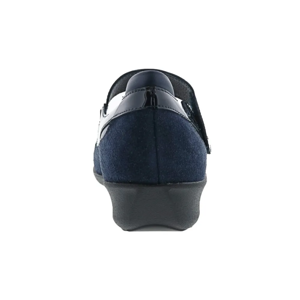 Drew Genoa Navy Suede Combo Mary Jane (Women's)