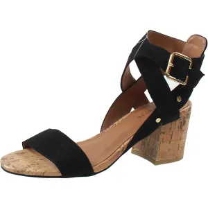 Elea Womens Faux Suede Strappy Heels