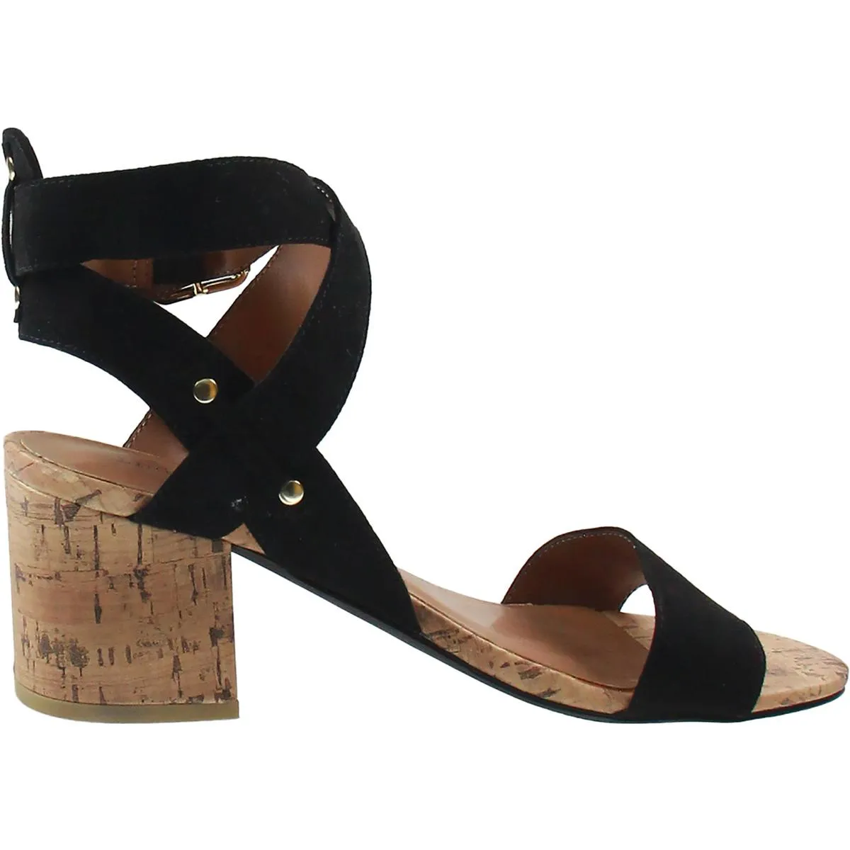 Elea Womens Faux Suede Strappy Heels