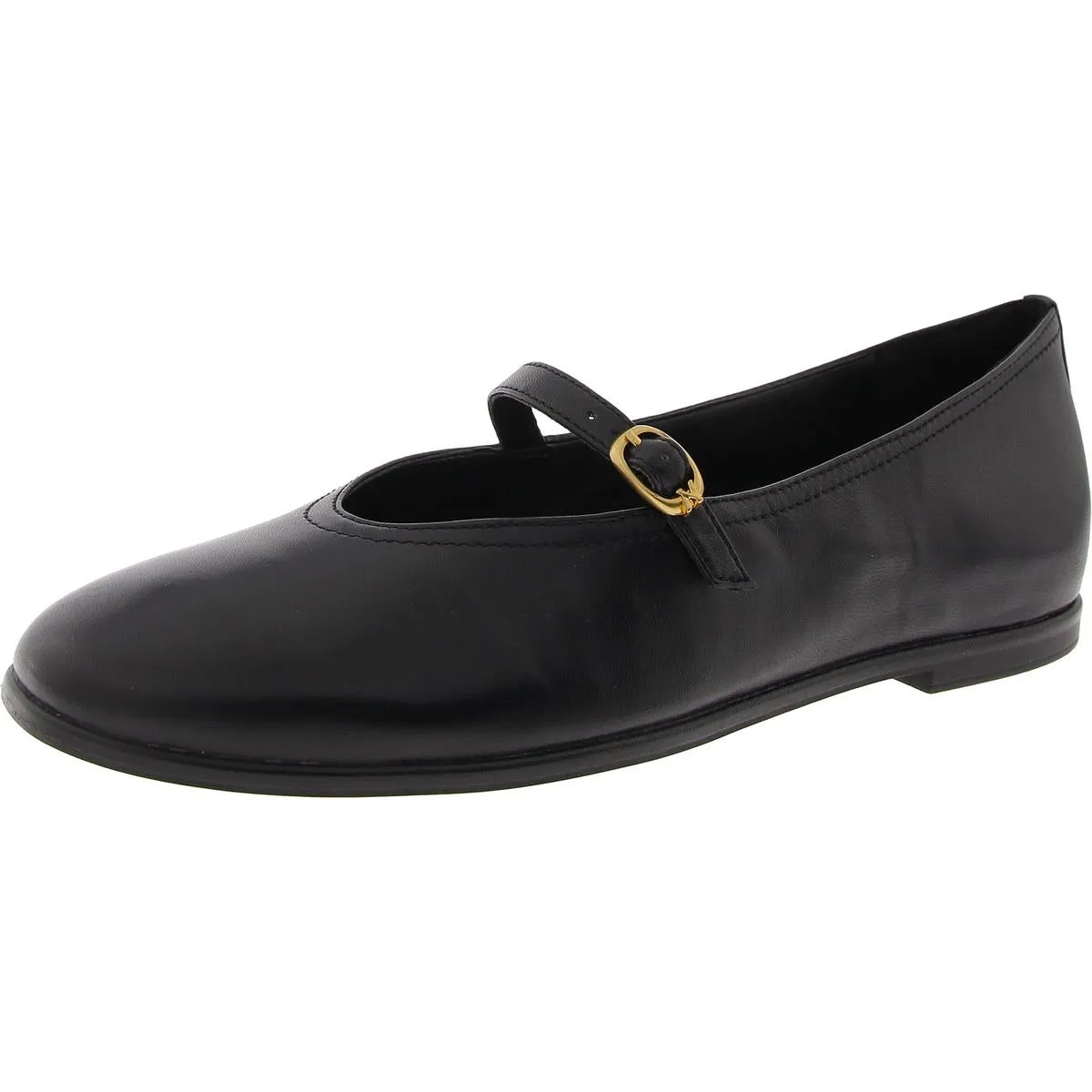 Elina Womens Buckle Leather Mary Janes