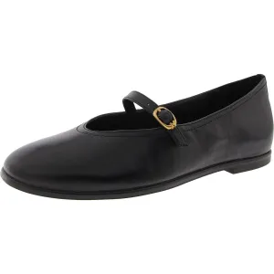 Elina Womens Buckle Leather Mary Janes
