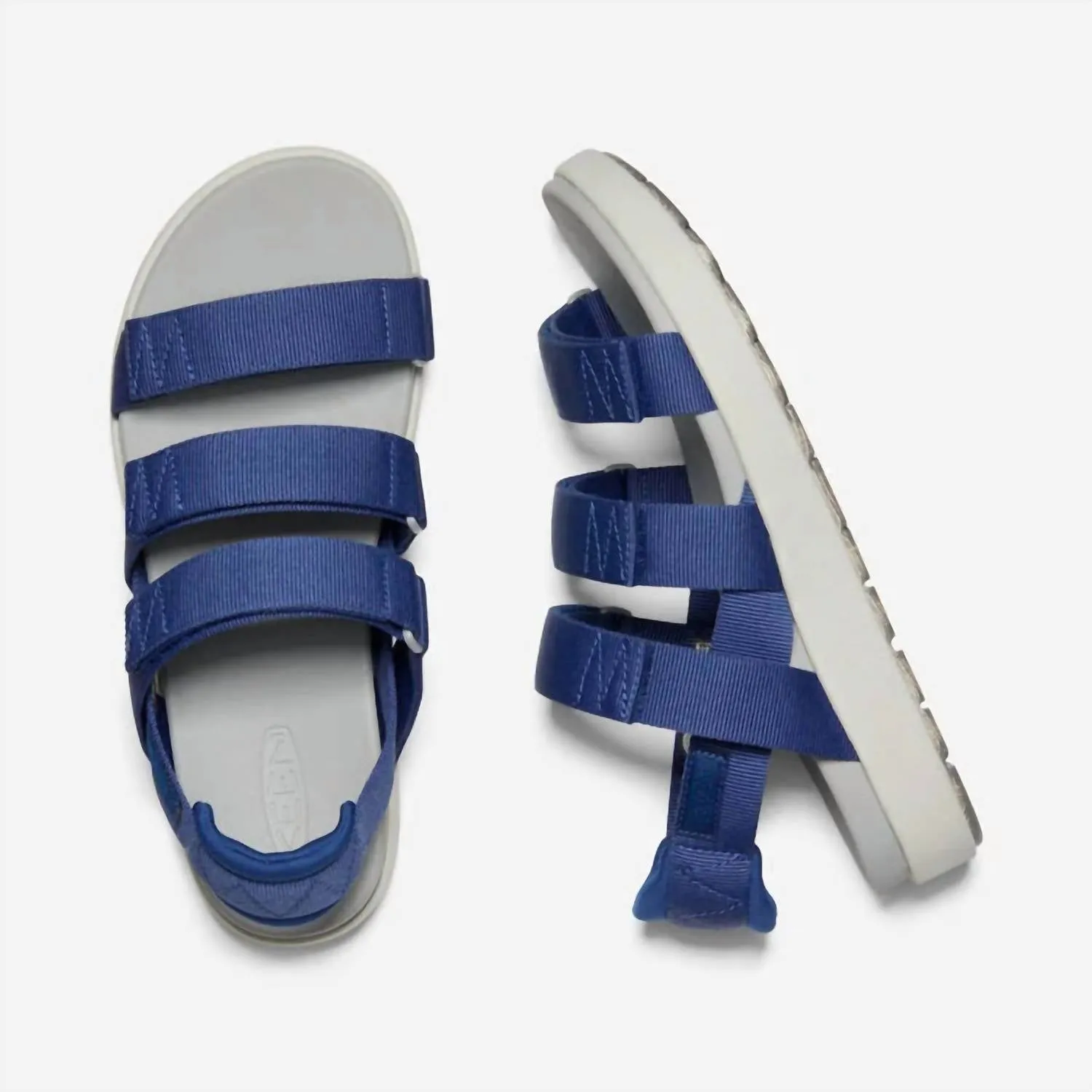 Elle Strappy Sandal In Blue Depths And Bright Cobalt
