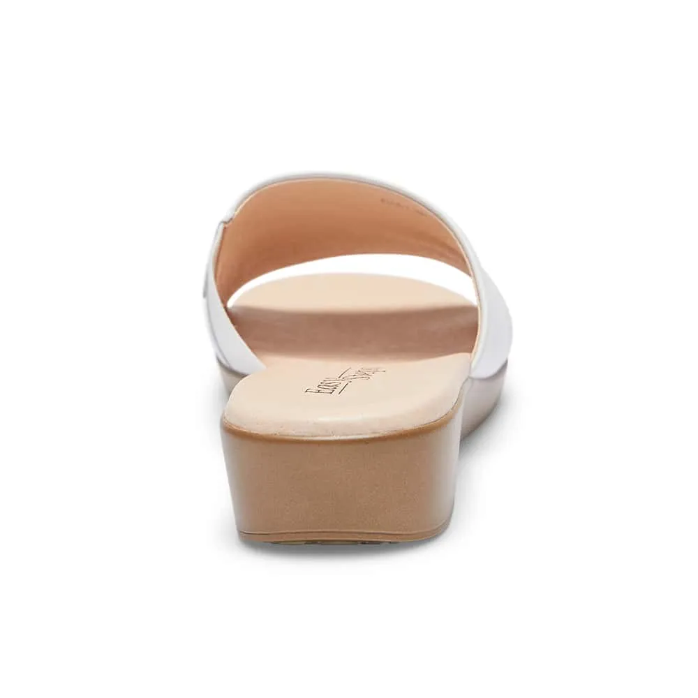 Ellen Slide in White Leather