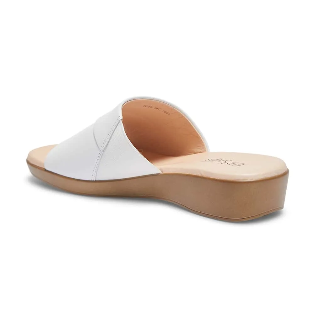 Ellen Slide in White Leather