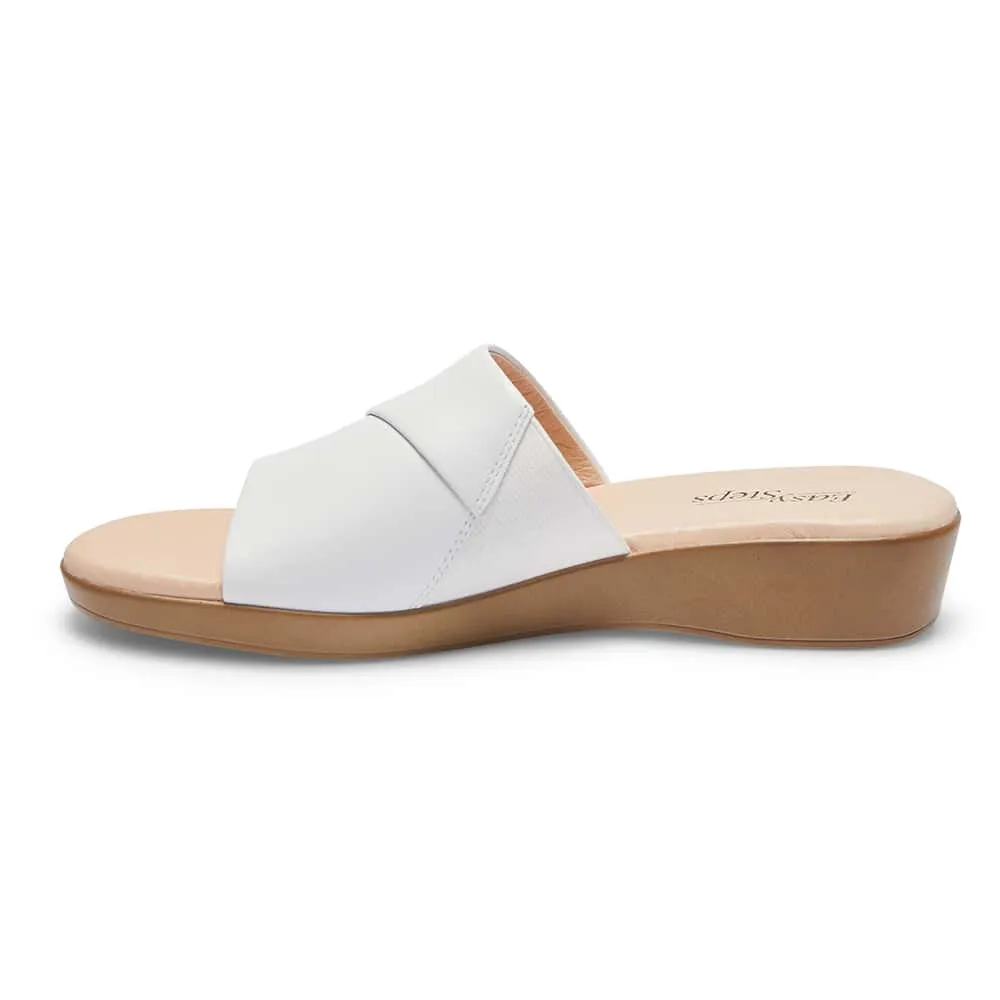 Ellen Slide in White Leather