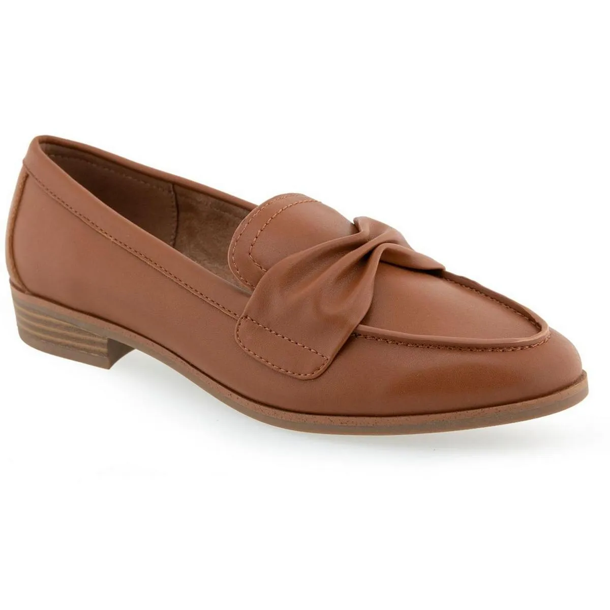 Ellis Womens Solid Faux Leather Loafers