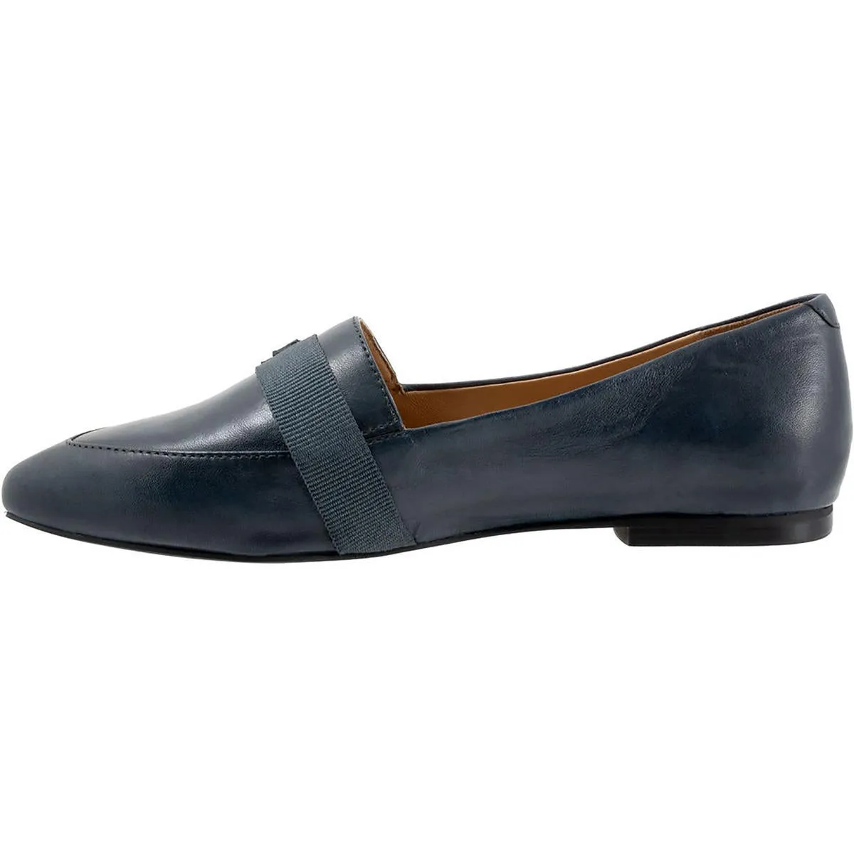 Emmet Womens Leather Pointed Toe Ballet Flats
