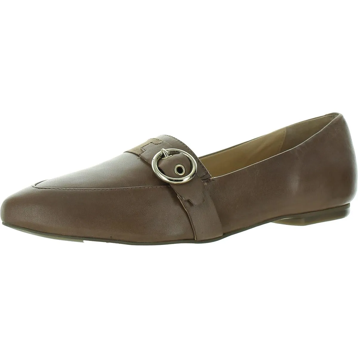 Emmet Womens Leather Pointed Toe Ballet Flats