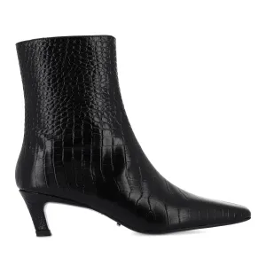 ESTELLE - BLACK CROC LEATHER